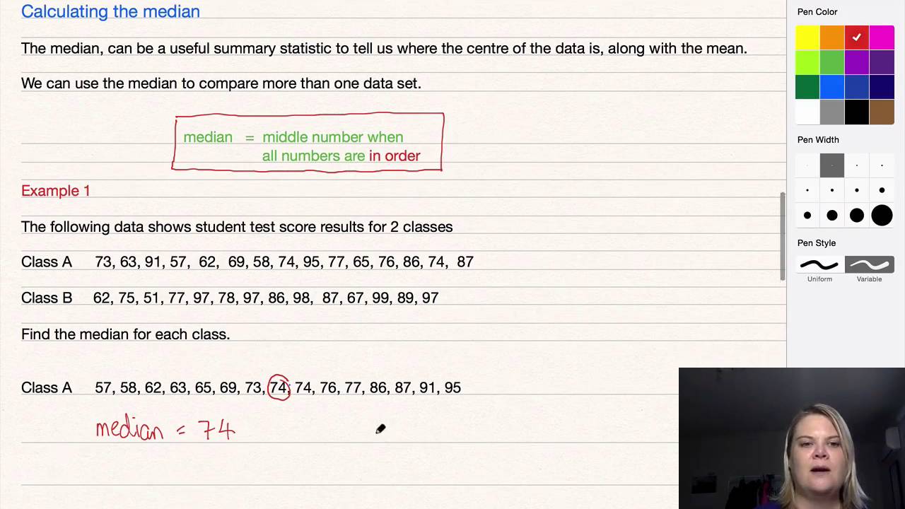 Calculating the median