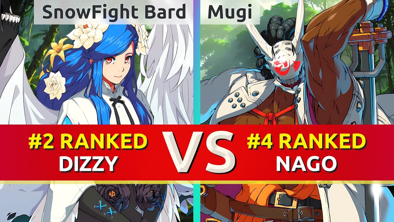 GGST ▰ SnowFight Bard (#2 Ranked Dizzy) vs Mugi (#4 Ranked Nagoriyuki). High Level Gameplay