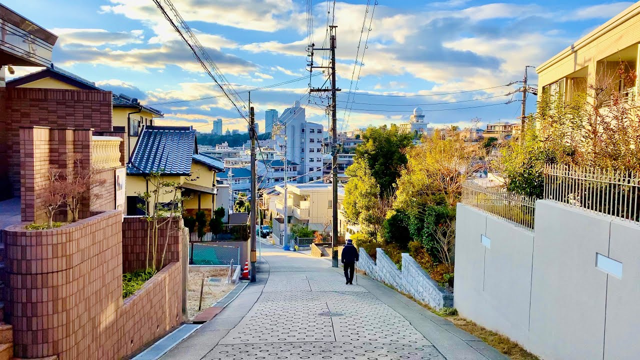 【4K】Modern Japanese Neighborhood / Beautiful Sunset Walking Tour (Chikusa Ward, Nagoya)