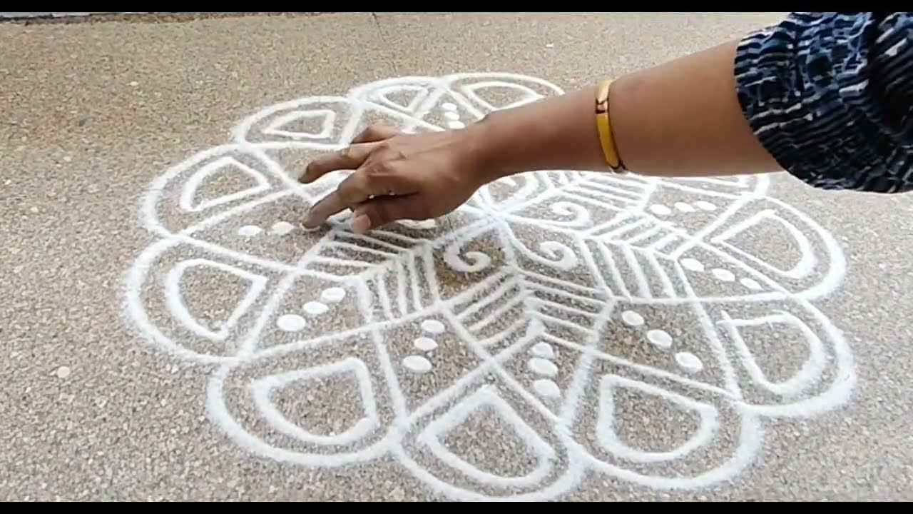 2 simple rangoli designs for beginners ll fridayrangoli⚛️