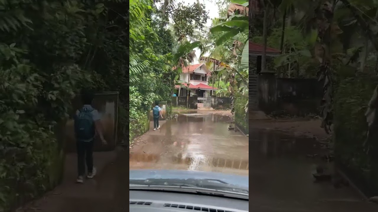Kerala village Road Trip | Rainy day in Kerala village