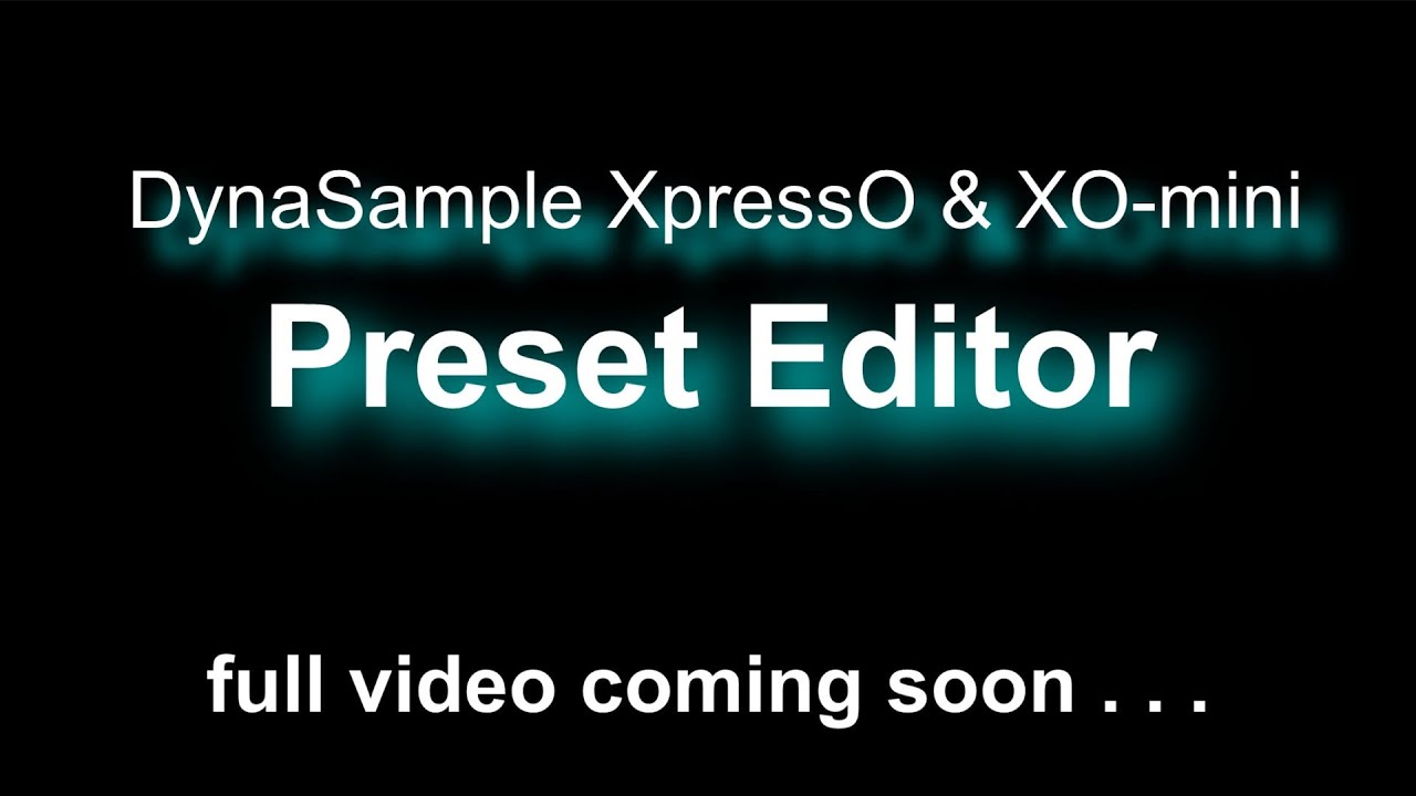 DynaSample - the Power of the Preset-Editor (Teaser)