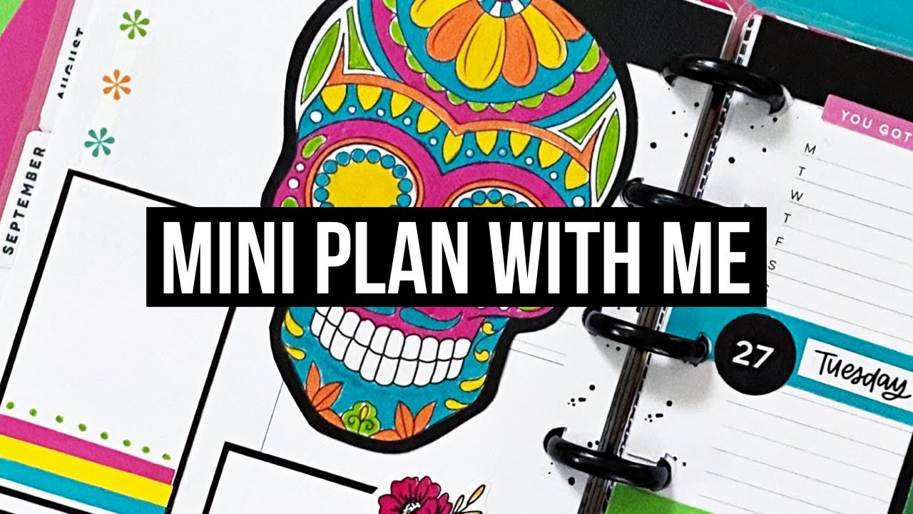Plan With Me // Mini Dashboard Happy Planner // Dia De Los Muertos Spread for my Patron, Marysol!