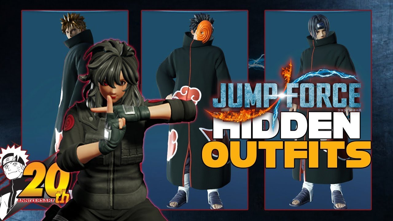 NARUTO SHIPPUDEN x JUMP FORCE DATAMINED OUTFITS | Patch 1.16