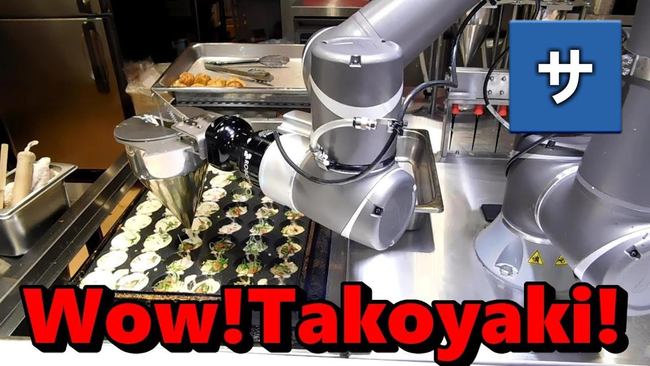 自動たこ焼き機Takoyaki robot【銀だこもびっくり】産業ロボット動画 タコヤキ料理調理レシピグルメJapanese technology Takoyaki automatic machine