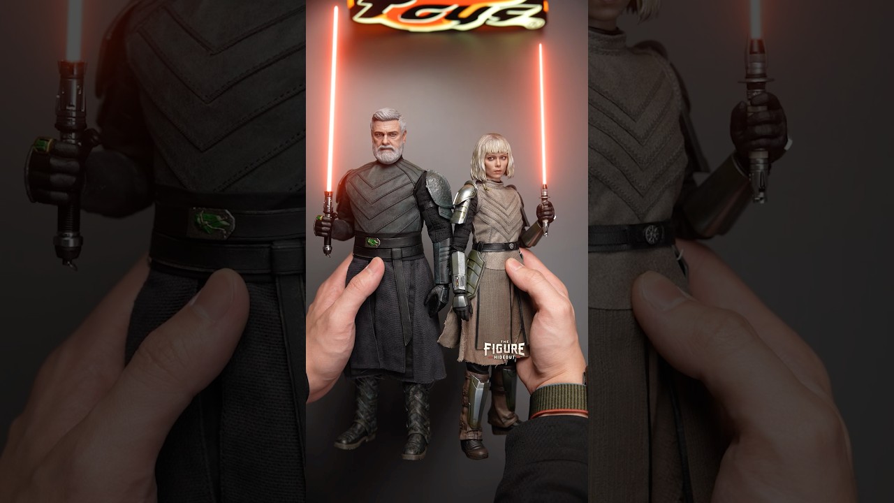 MASTER & APPRENTICE🤯 #starwars #hottoys #actionfigures #unboxing #toys #lightsaber #jedi #ahsoka
