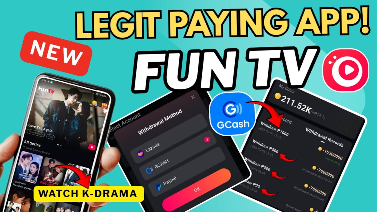 FUN TV APP! NEW LEGIT PAYING APP! FREE EARNING APP! GCASH 2025.