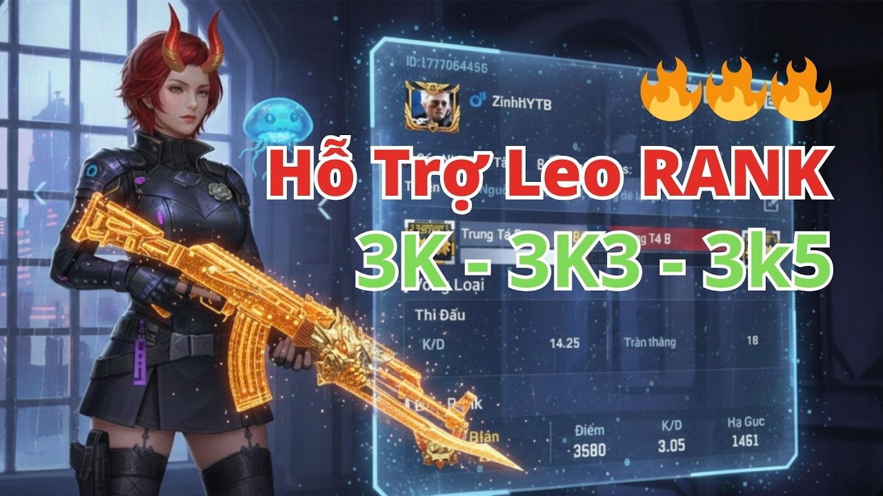 CFL -  Tăng ca hỗ trợ ae leo Rank 3K5 🥶#crossfirelegends #cfl