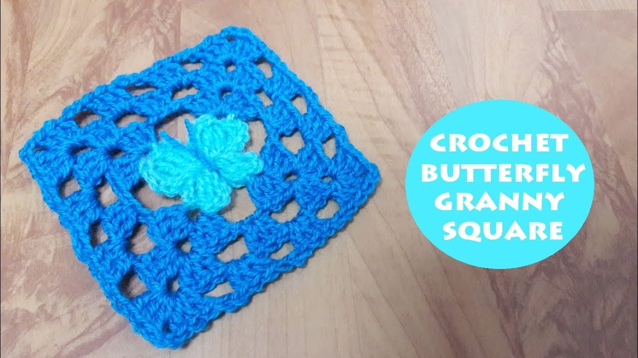 How to crochet a butterfly granny square? | Crochet With Samra