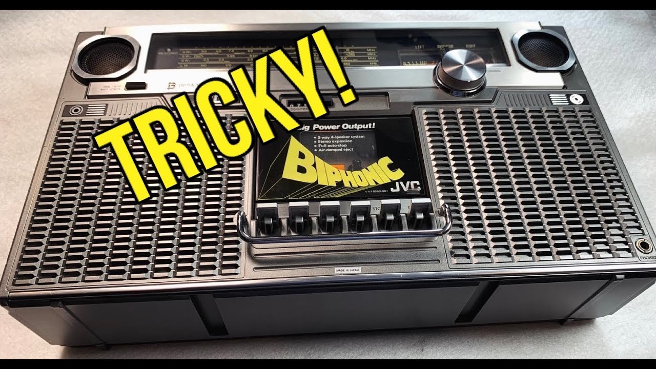 JVC RC-828 Radio Cassette Service & Repair. Boombox Teardown and New Belts