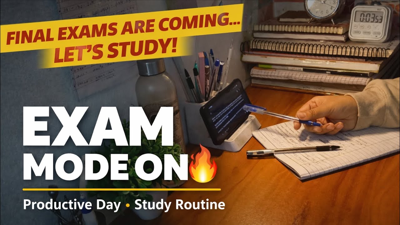 Finals are coming, so excuses are leaving.  Productive day | Study routine 📚Let’s give our best 💪✨