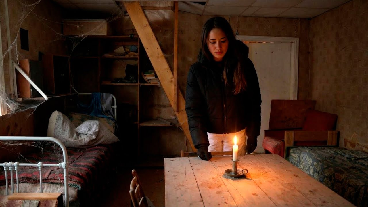 Girl Finds an Abandoned Wooden House Full of Old Things — Solo Overnight