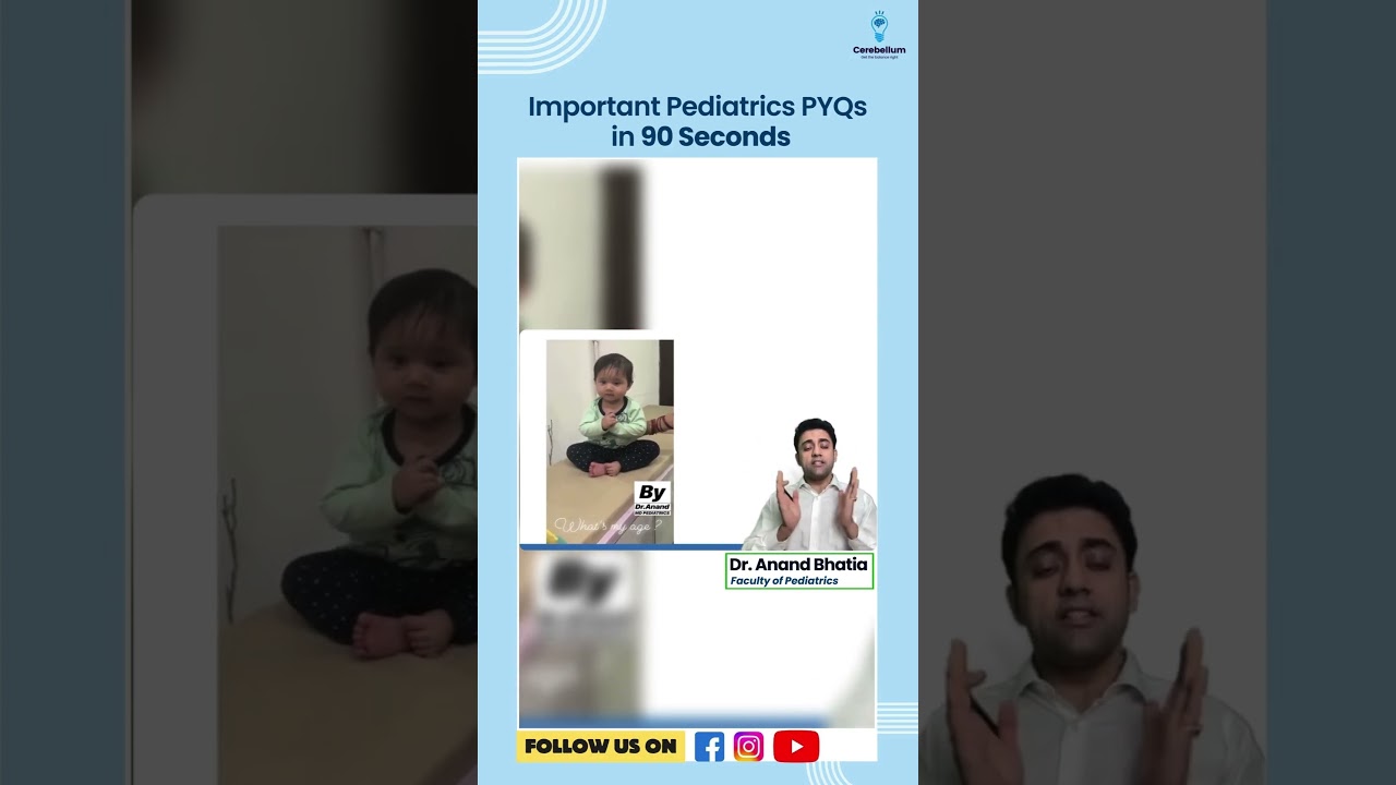 Important Pediatrics PYQs in 90 Seconds | Dr. Anand Bhatia
