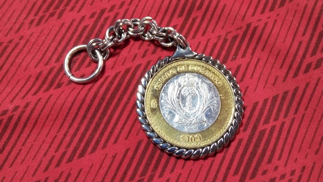cómo hacer llavero de moneda paso a paso