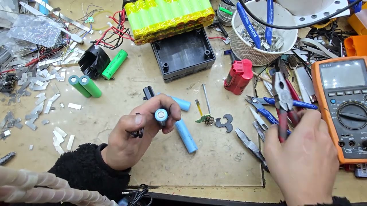 밀워키 M12 12V 배터리 고장 수리 — 18650 3S1P 셀교체 리필, 1.5Ah→2.5Ah