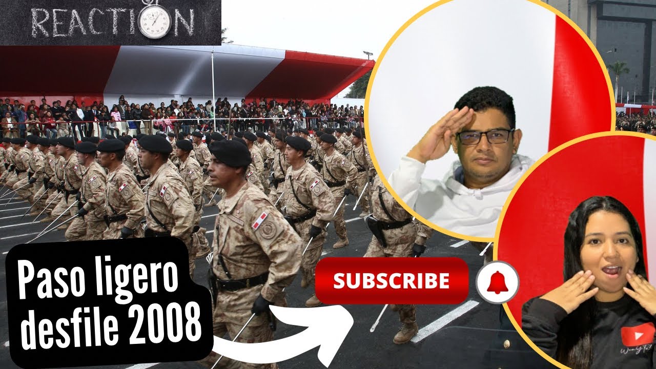 Colombianos 🇨🇴 reaccionan a Paso Ligero Desfile militar 2008 Perú 🇵🇪 | reacción 