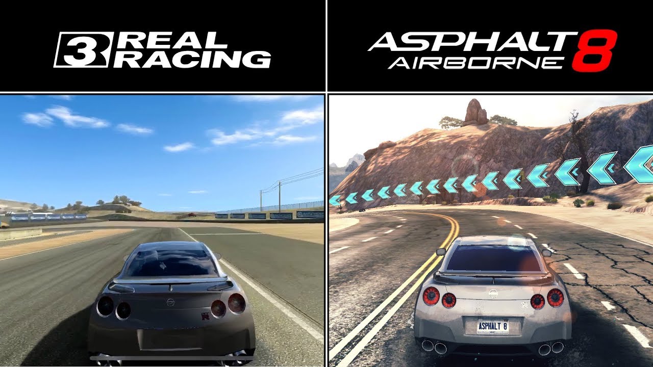 Asphalt 8 VS Real Racing 3 - Graphics and Sound Comparison