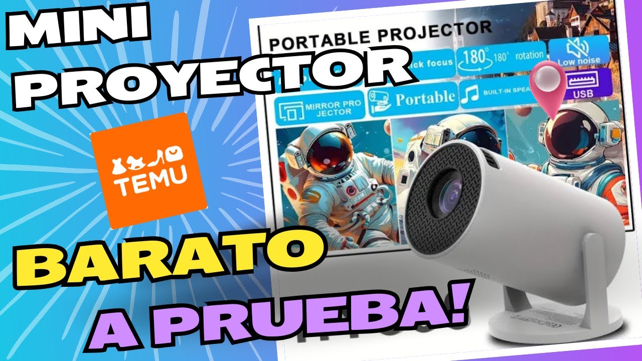 Probando el MINI PROYECTOR BARATO DEL TEMU...