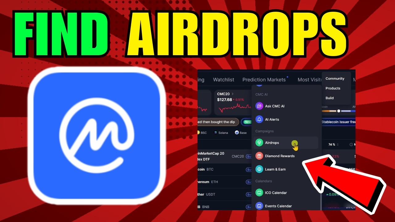 How To Find Airdrops On CoinMarketCap (2026) (Complete Guide)