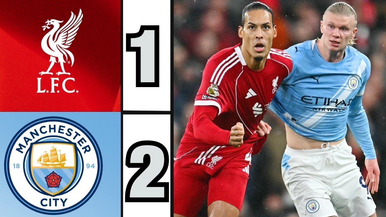 Liverpool vs Manchester City 1 - 2 Highlights & All Goals | Premier League