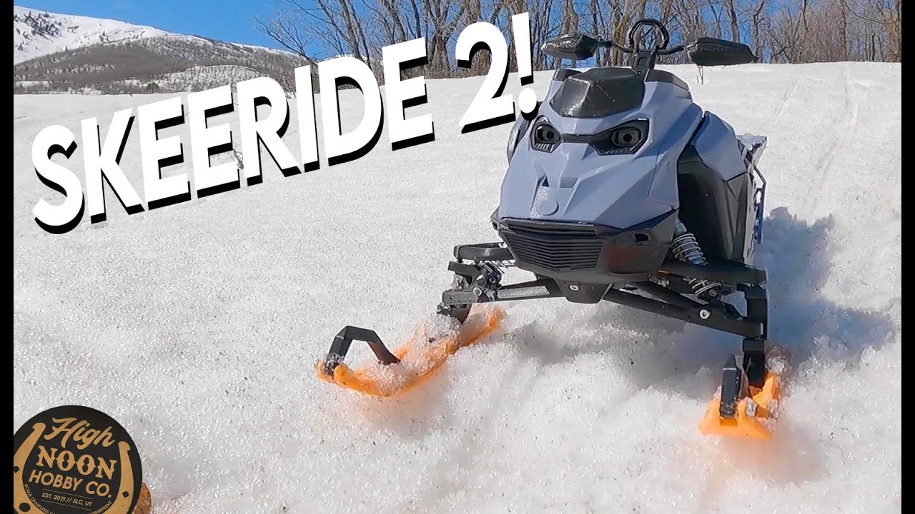 FULLY 3D PRINTED SNOWMOBILE! [SkeeRide 2 1/5th Scale Remote Controlled Snowmobile Review]