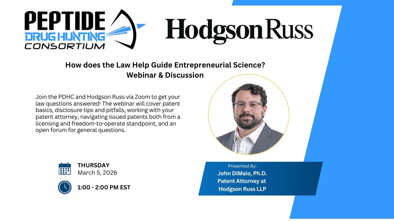 PDHC Webinar: How Does the Law Help Guide Entrepreneurial Science?