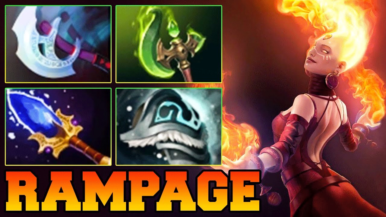Rampage + 27 Kills Lina Dota 2 !! Lina Dota 2 Carry Safe Lane Build Pro Gameplay Guide 7.39 7.40