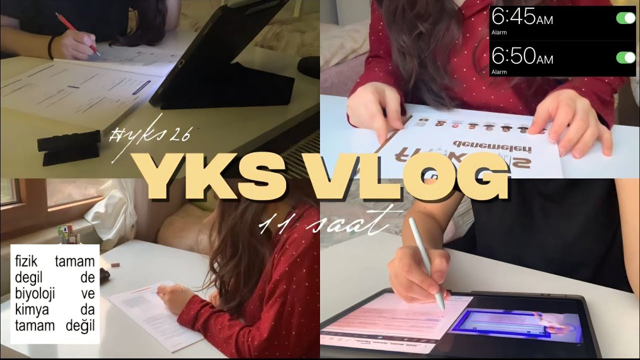 YKS VLOG | Evde 11 saat ders çalışmak | tyt genel deneme,integral,ayt fen📚 #yks26