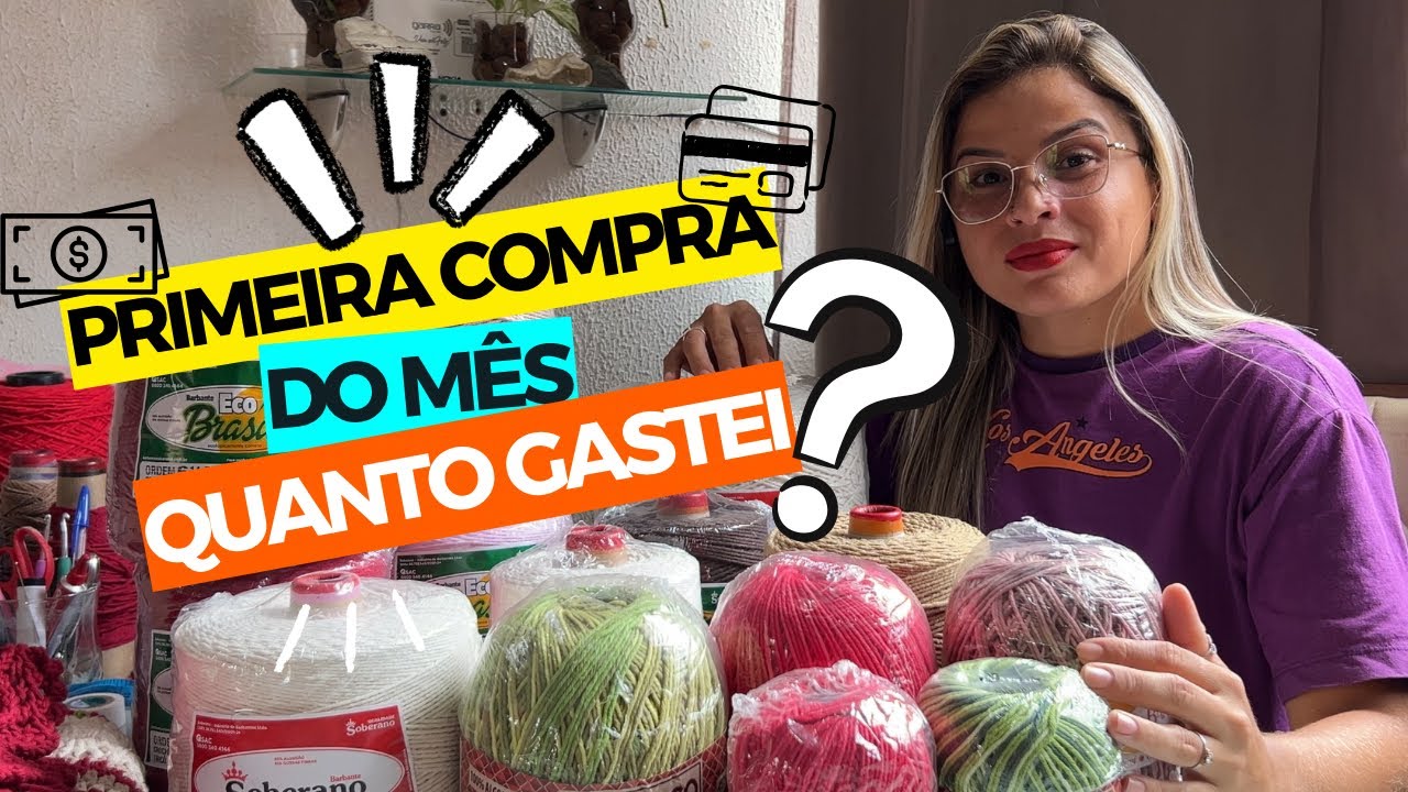 🧶 REPOSIÇÃO DE ESTOQUE/ COMPRINHAS DE BARBANTE- QUANTO GASTEI? 💸
