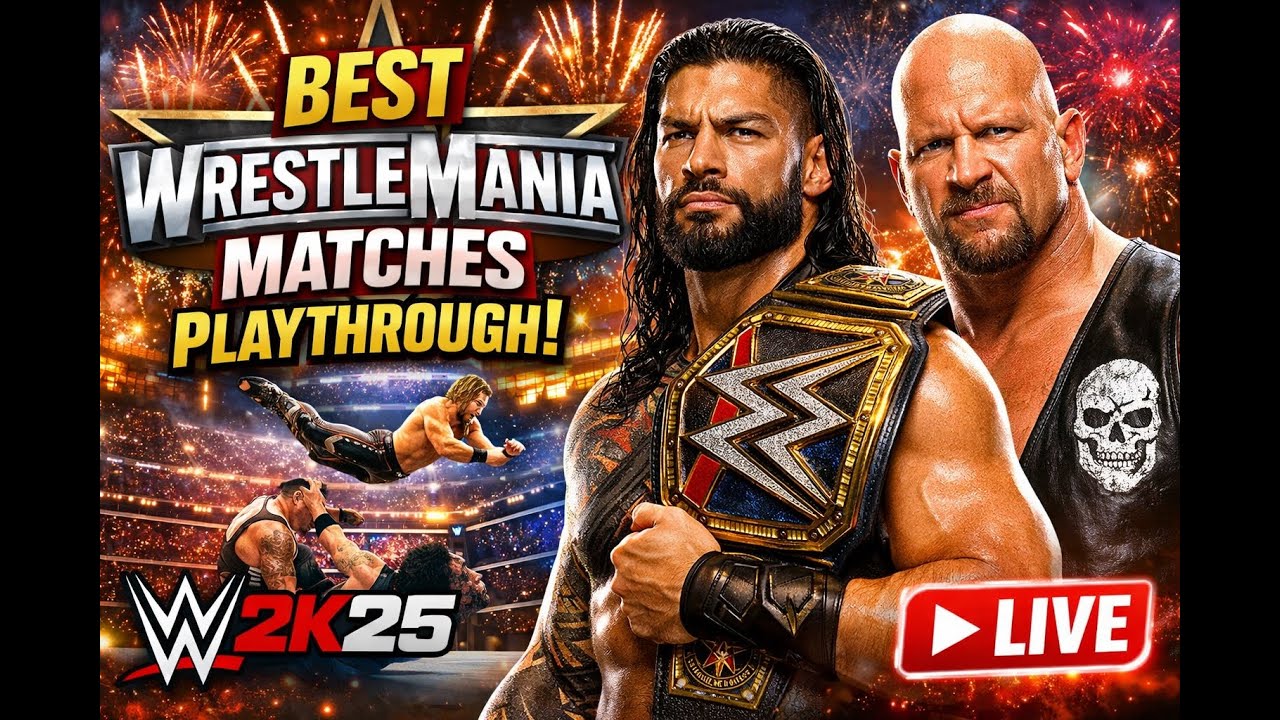 WRESTLEMANIA DREAM MATCHES LIVE 🔥 Recreating ICONIC WrestleMania Battles in WWE 2K25!