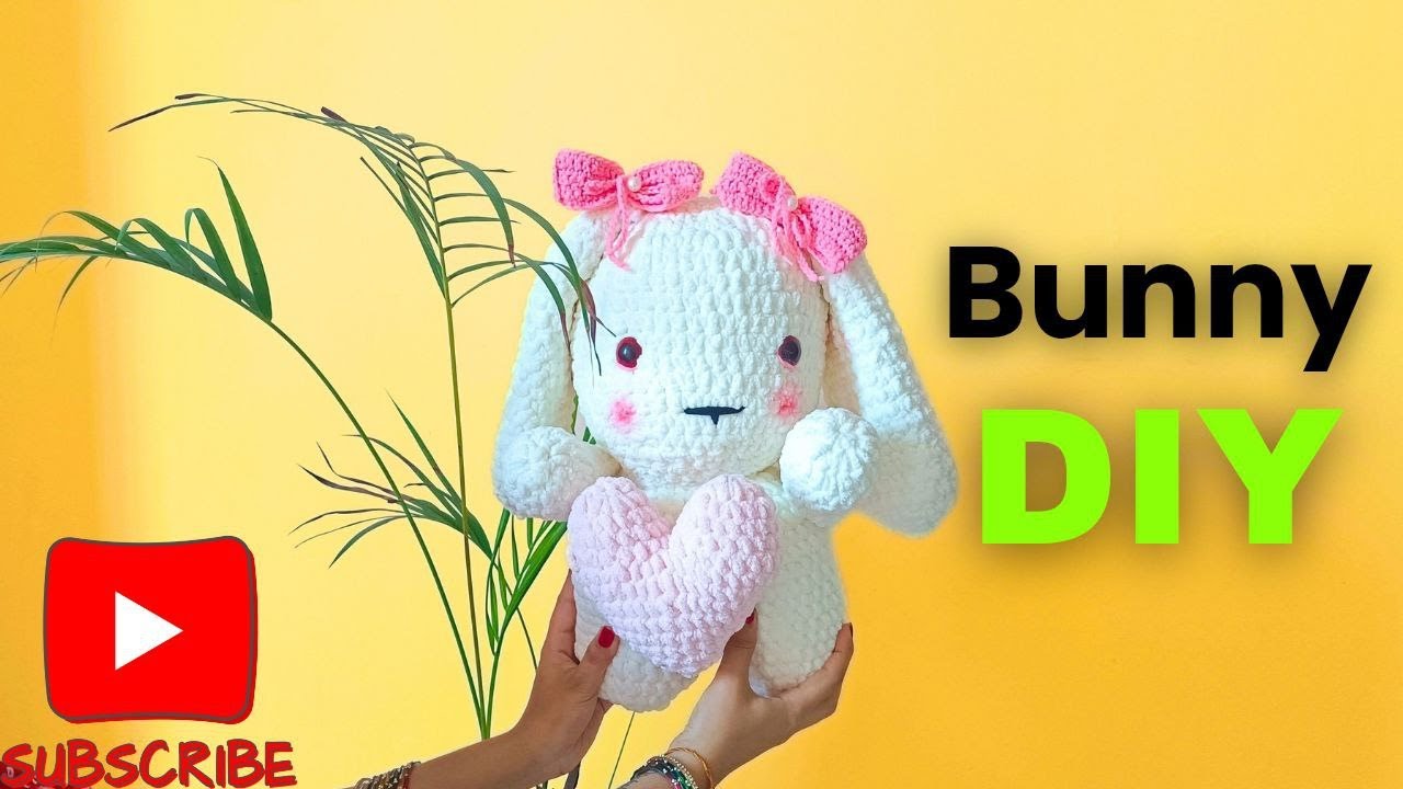 Handmade 16 inch Crochet Bunny #cute #crochet #bunny #handmade #diy
