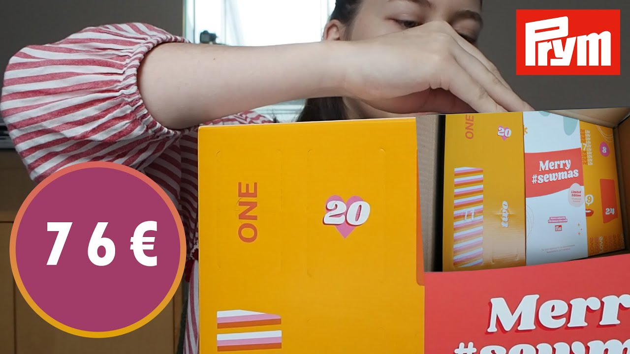 opening the Prym Sewmas advent calendar as a fashion student