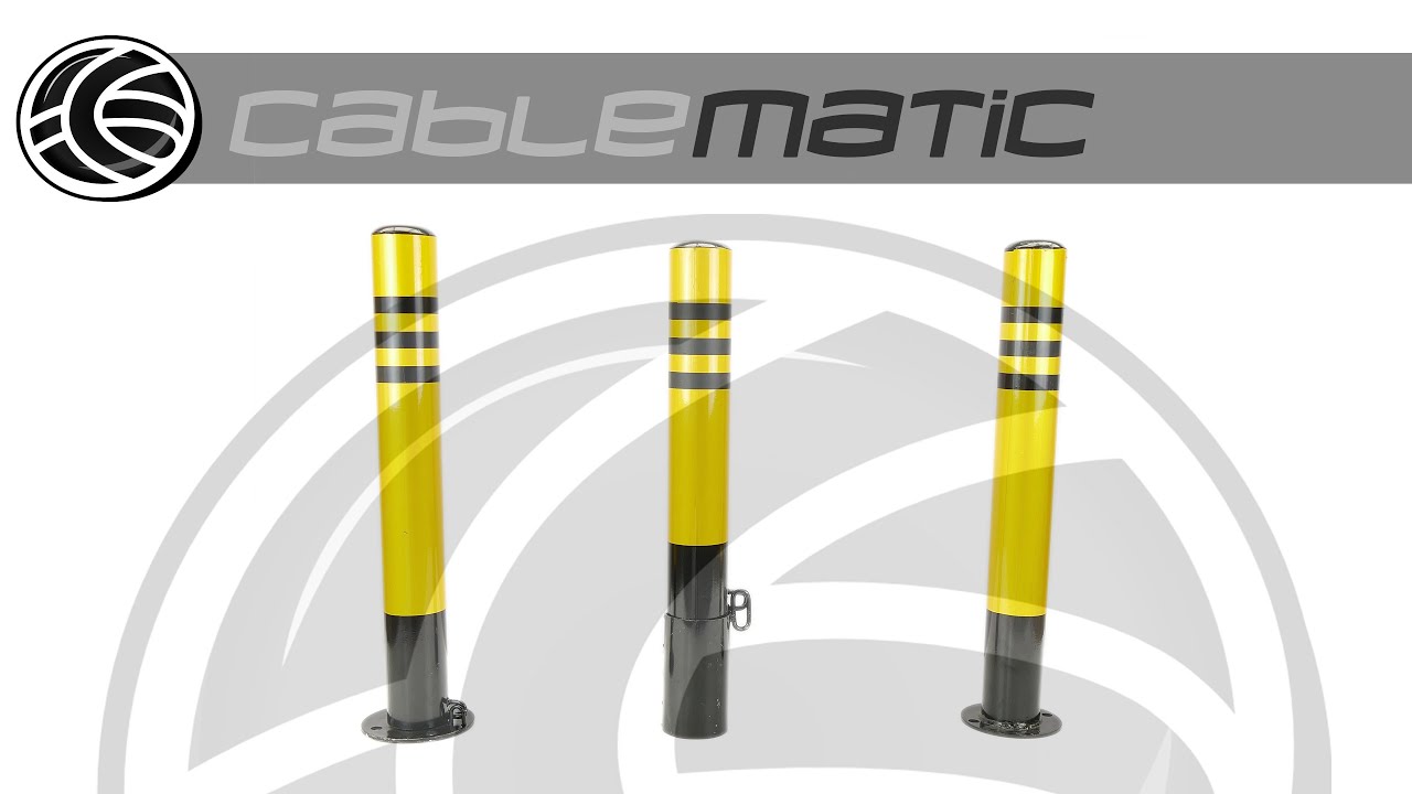 Pilona bolardo de acero distribuido por CABLEMATIC ®