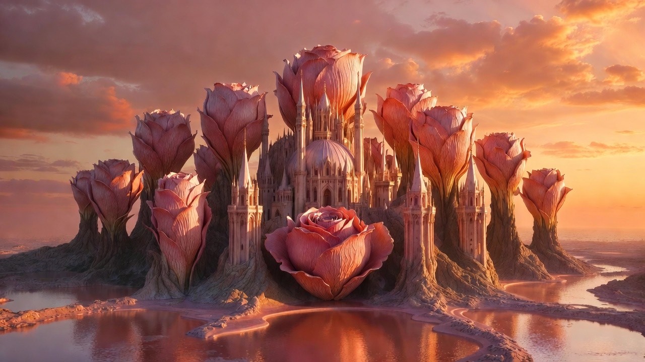 🌺✨ The Majestic Eglantine Palace | A Realm of Petals, Passion & Regal Grace (4K)