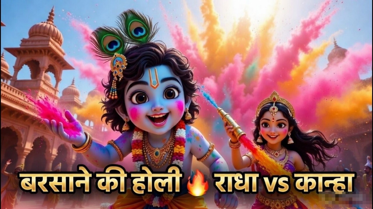 “🌸बरसाने की होली राधा vs कान्हा  2026 | Radha Krishna Holi Leela |  #HoliLeela #krishnaleela