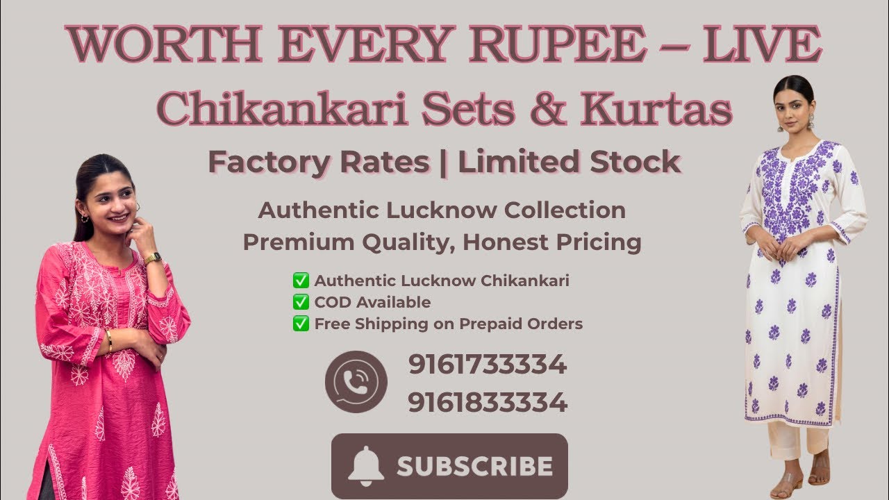 Worth Every Rupee 💎 | Chikankari Sets & Kurtas | LIVE | RS Chikankari