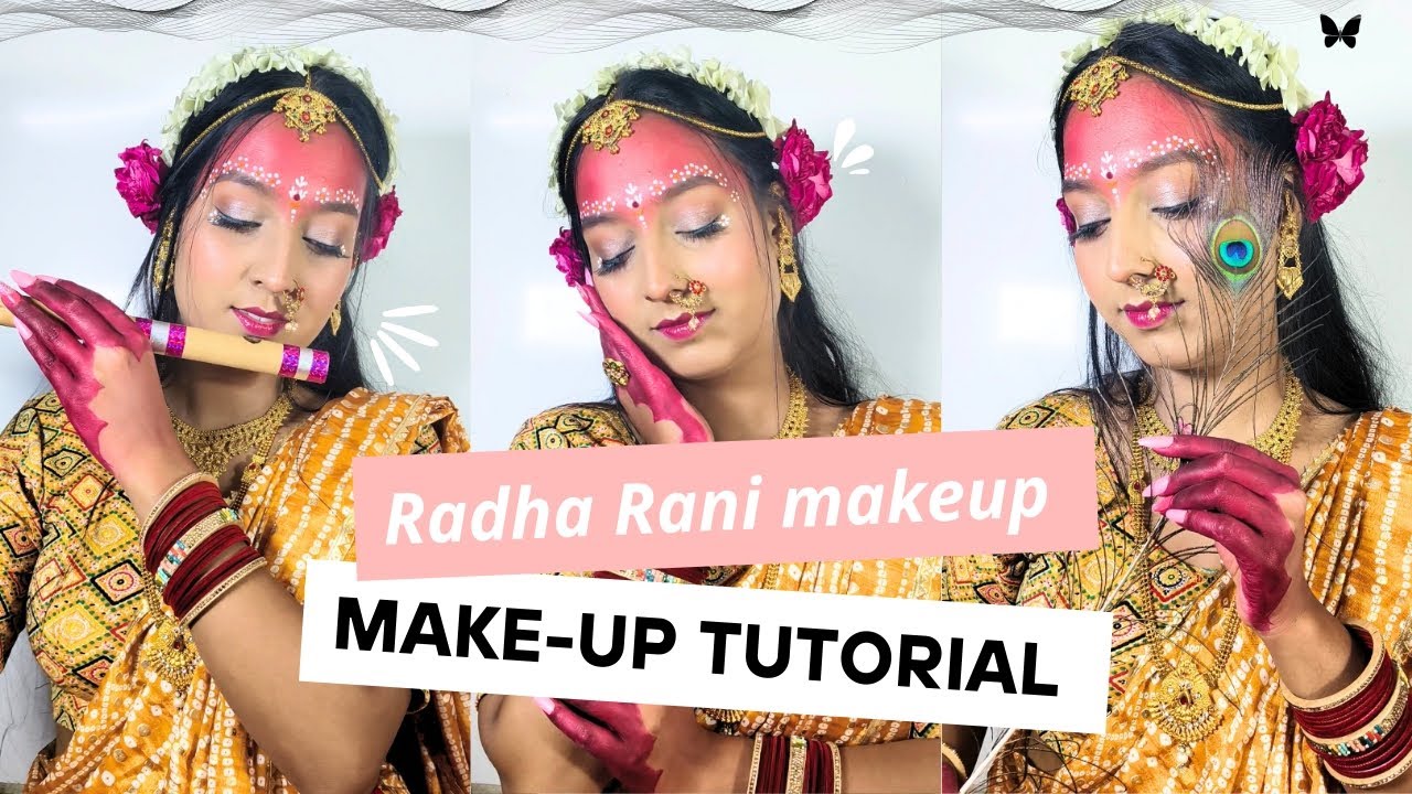 Radha Rani makeup || make-up tutorial || step by step Radha makeup look || #beautyfy #makeuotutorial