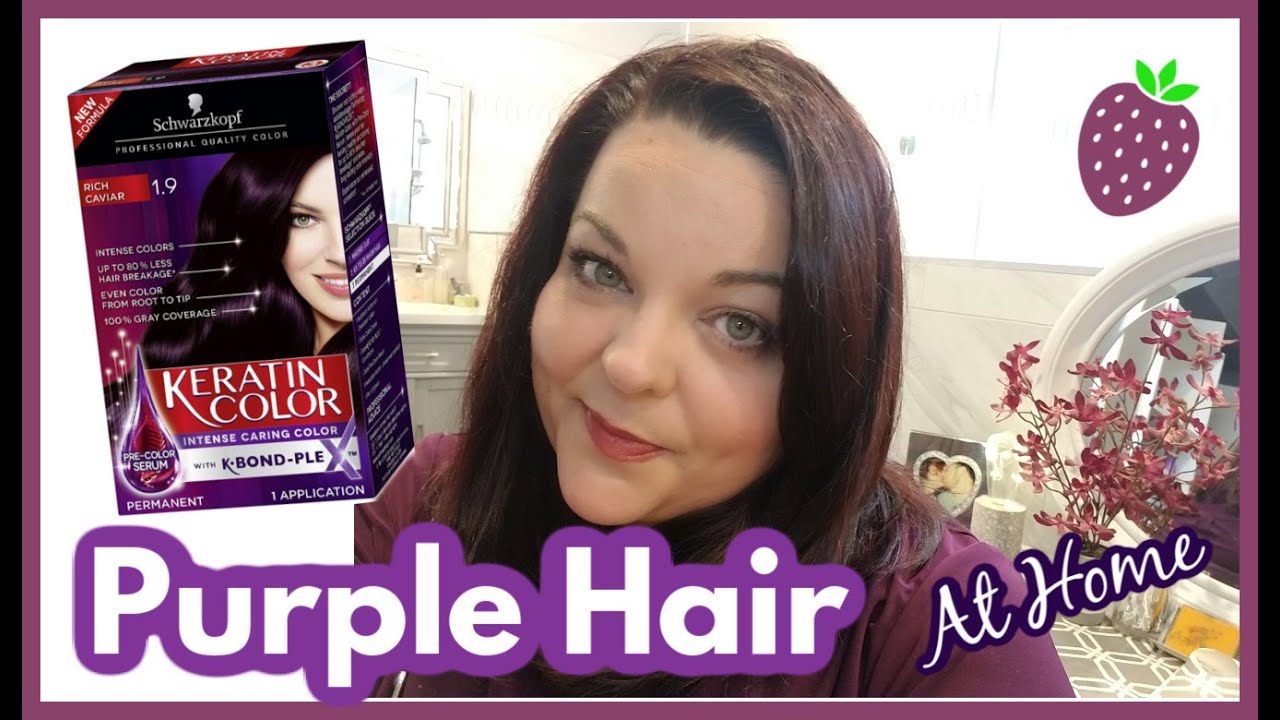 Purple Hair Dye in a Box - FULL Review of Swartzkopf Rich Cavier #Drugstore #BoxDye #PurpleHair