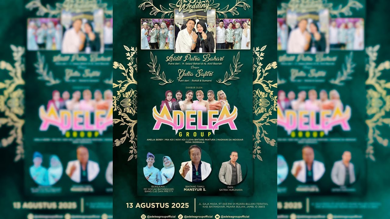 LIVE ADELEA GROUP  || RABU, 13 - 08- 2025 || MUARA BULIAN JAMBI ( MALAM)