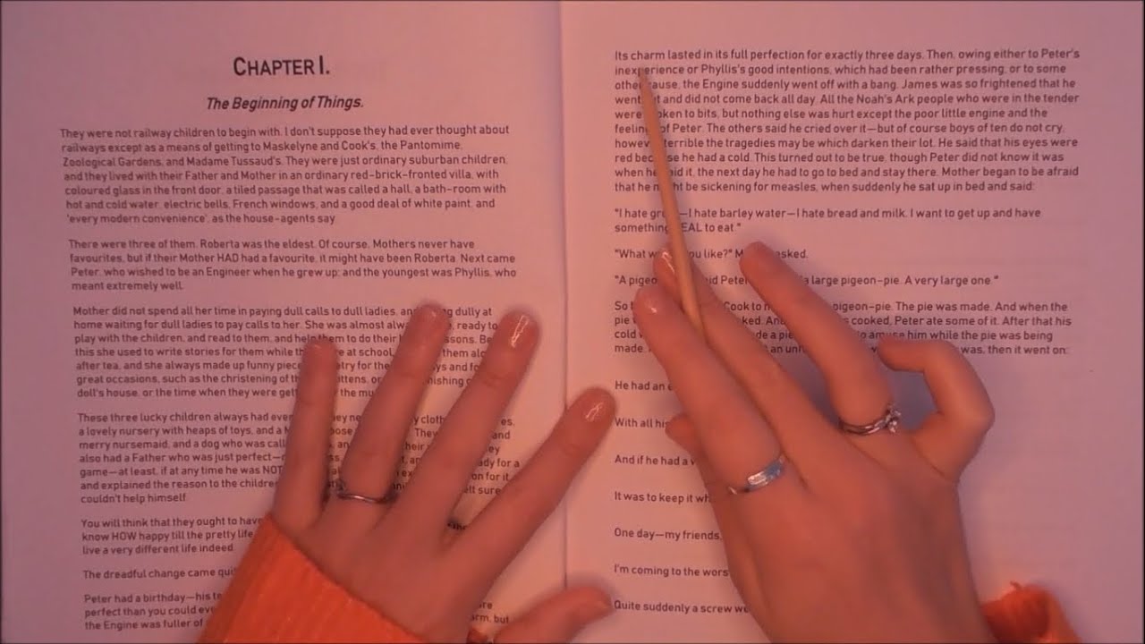 ASMR semi-inaudible reading (clicky whispers)