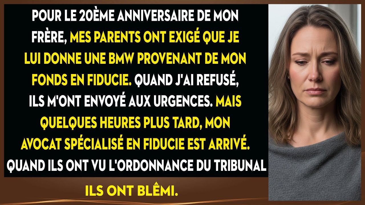 À L'anniversaire De Mon Frère, Mon Silence Sur Le Cadeau BMW M'a Envoyée Aux Urgences.
