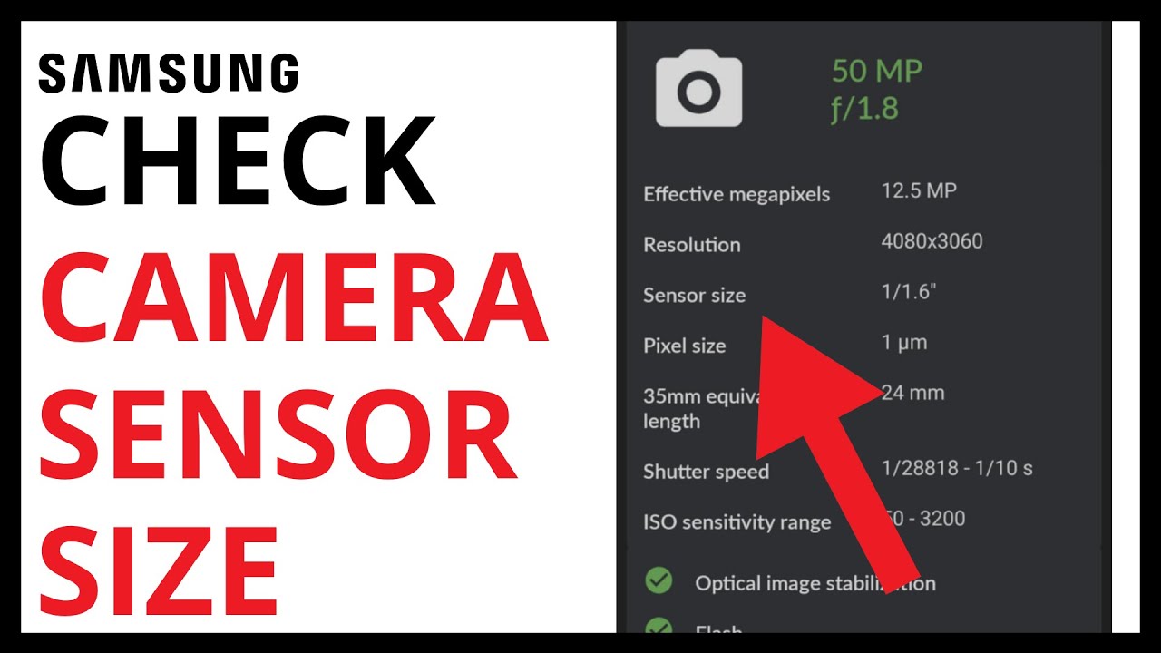 How to Check Camera Sensor Size on Samsung Galaxy