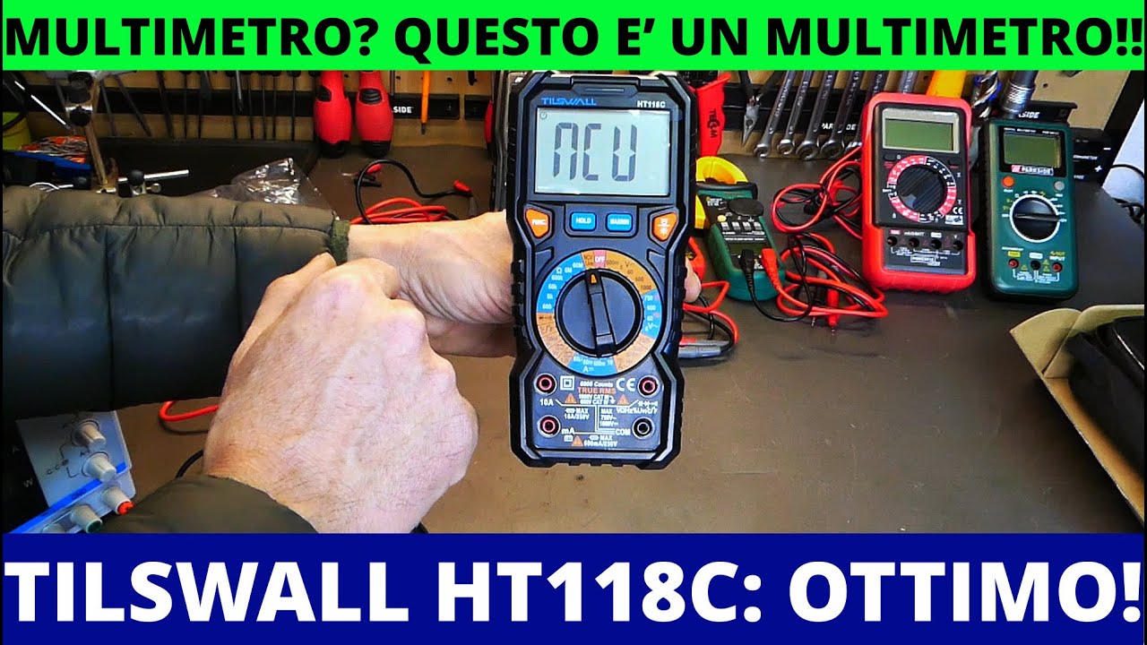 Multimetro tilswall HT118C. Unboxing, Recensione, tutorial tester multimetro per elettronica e hobby