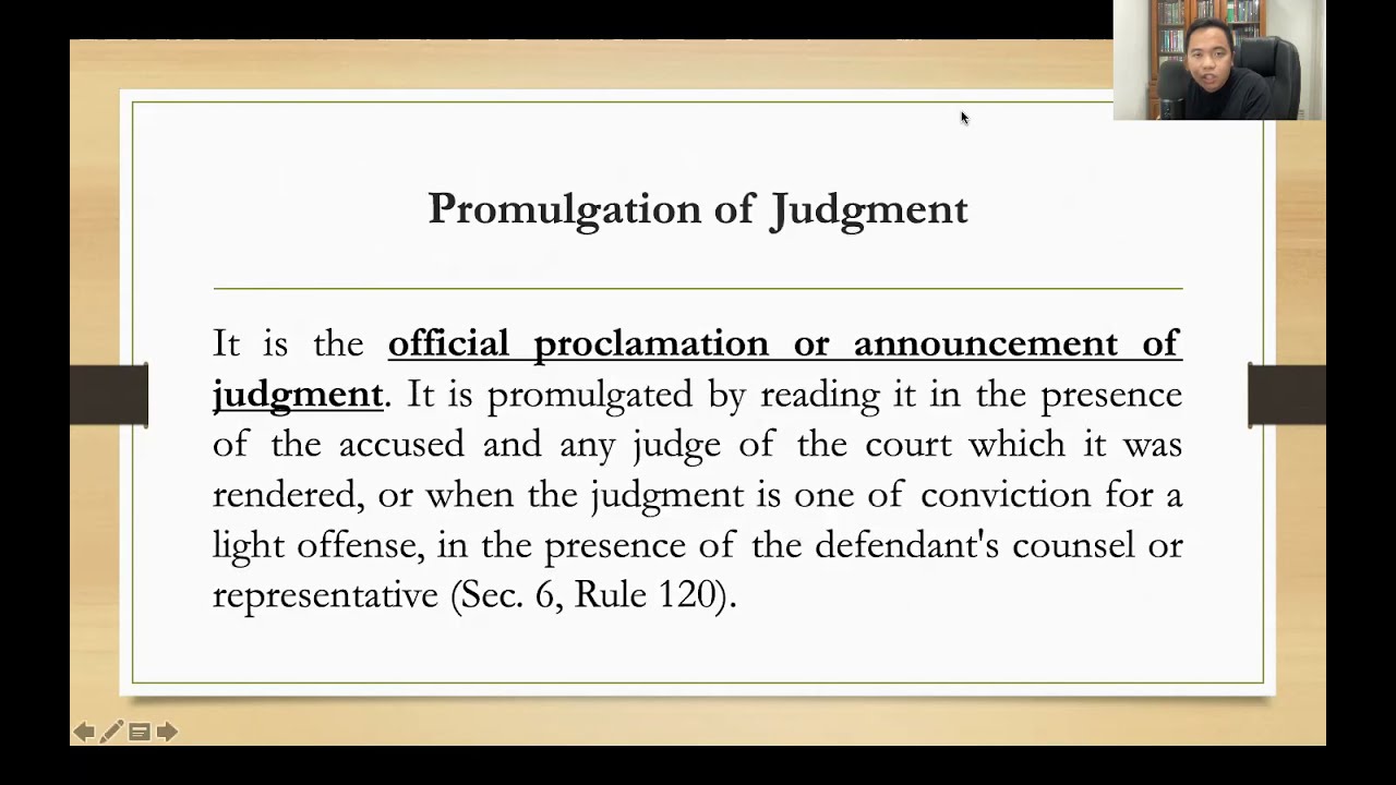 Part 14- Rule 120 Judgment