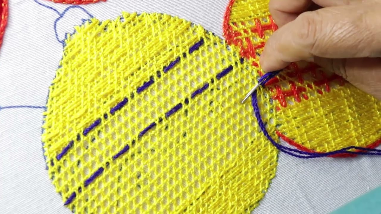 PUNTADA f&aacute;cil y r&aacute;pida para ESFERAS👀 BORDADOS FACILES 316
