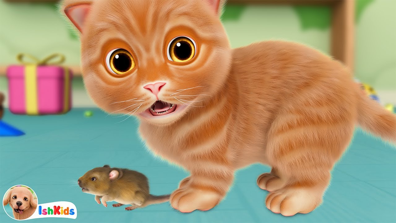 Cat Song | The Little Kitten Song | Nursery Rhymes & Kids Songs | IshKids Baby Songs