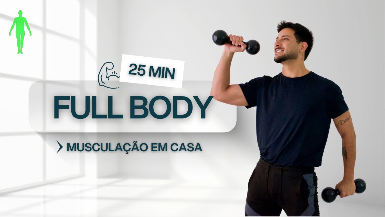 Treino de academia em 25 min para fazer em casa | corpo inteiro | com halteres