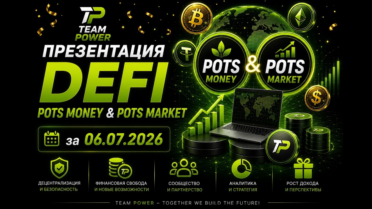 Презентация DEFI POTS Money и POTS Market за 06.07.2026