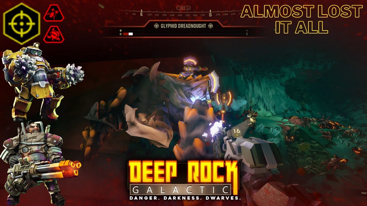 Deep Rock Galactic - Hazard 5 Double Warning - Elimination - Gunner and Driller Duo Gameplay