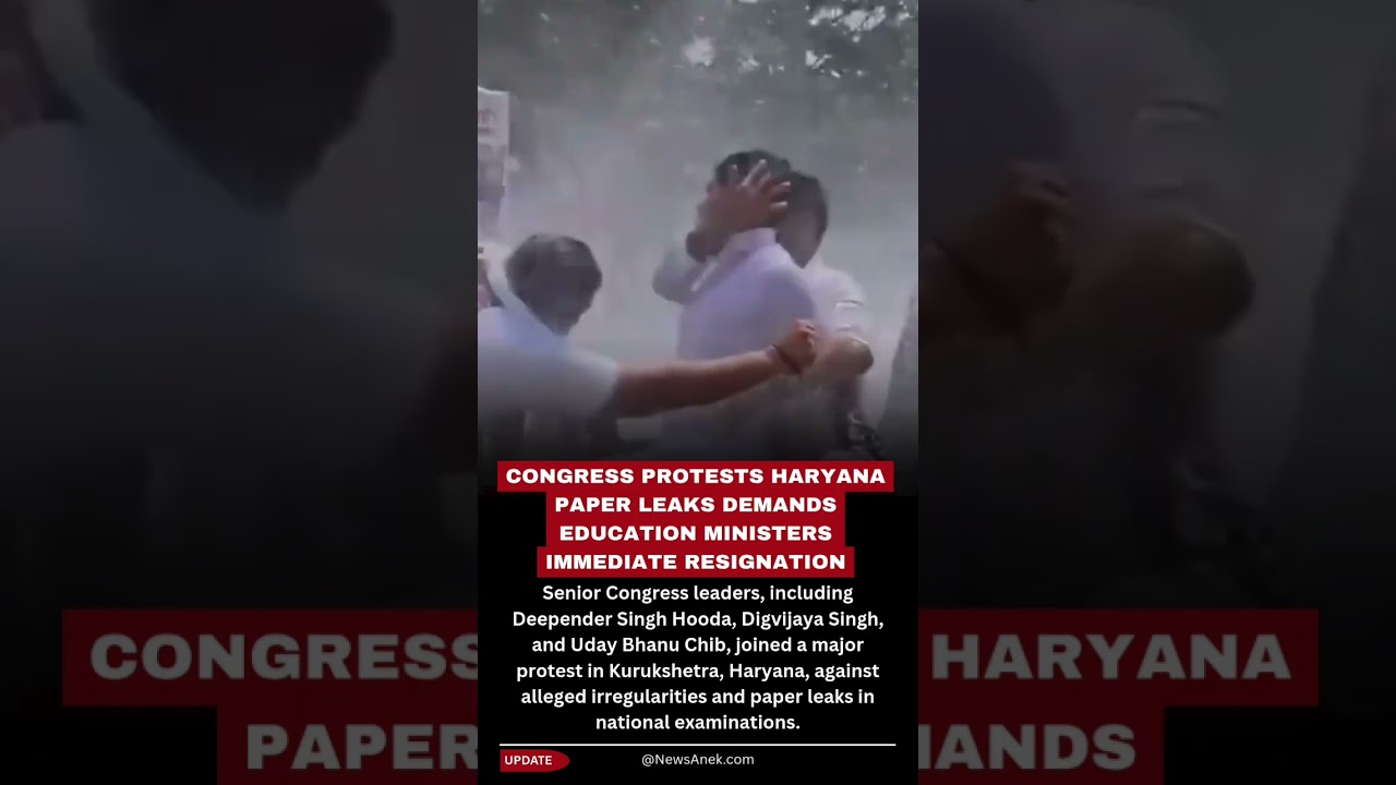 Congress Protests In Haryana Over Paper Leak Allegations #PaperLeak